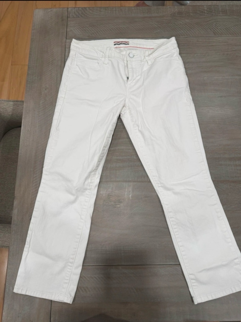 Tommy Hilfiger White Straight-Leg Jeans